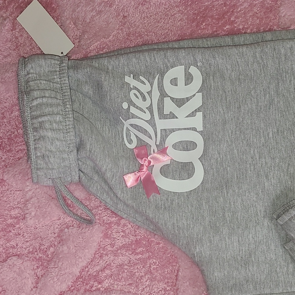 Diet Coke Sweatpants ๐ Boot Cut ๐ Pink Bow ๐ Viral ๐ - Picture 2 of 3